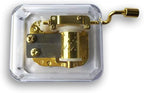 BinkeGG Play (Romeo and Juliet (A time for us)) Clear Acrylic Hand Crank Music Box with Sankyo Musical Movement (65 Tunes Option)