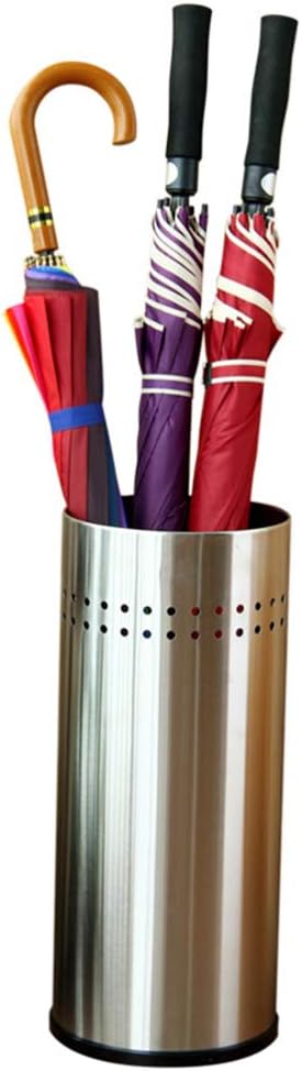 Umbrella Storage Bucket Indoor Umbrella Stand Organizer Stainless Steel Small Holder with Draining for Entryway Home Office Lobby