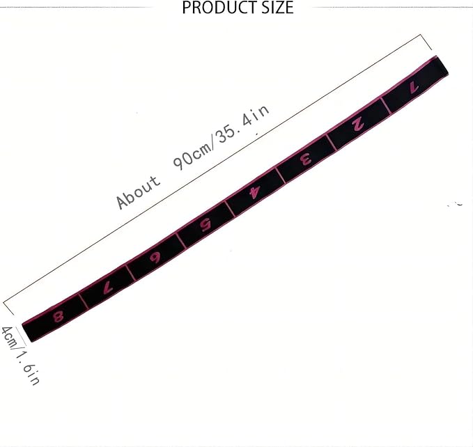 Fitness Resistance Band for Stretching and Yoga,8-Section Elastic Training Bands,