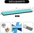 Vuzvuv 8 pcs Bulletin Board Bar Strips with 50 Pushpins & 10 Wooden Clip pins，Self Adhesive Cork Board for Wall，Felt Pin Board for School，Office Decor(Sea Blue)