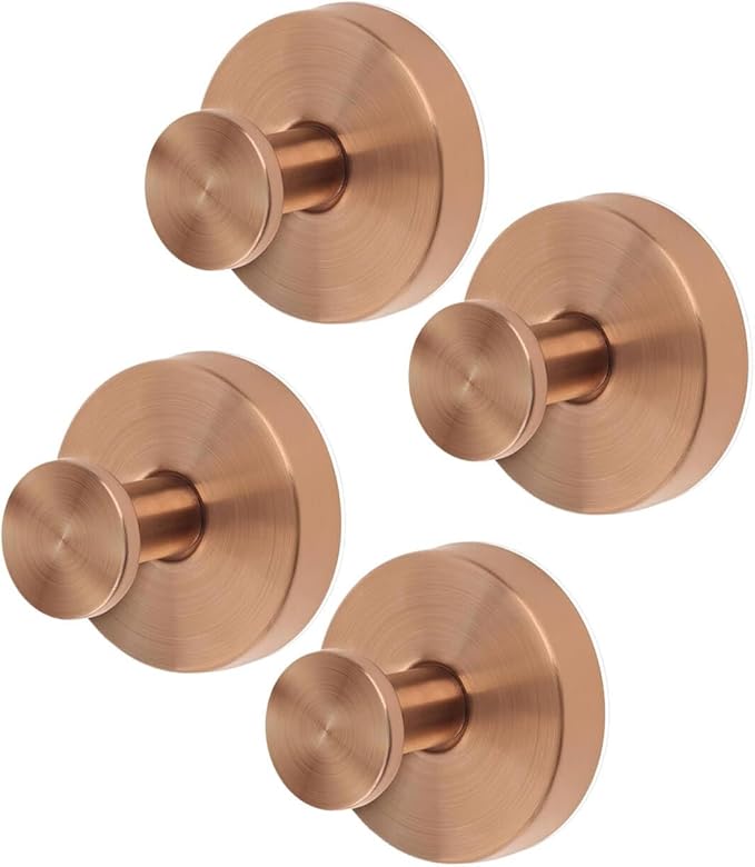 Linwnil Suction Cup Wreath Hanger，Suction Cup Hooks Hanging 10 Lbs，Waterproof Suction Cup Wreath Holder for Windows, Shower, Wreaths，Smooth Doors (Rosegold, 4 Pack)