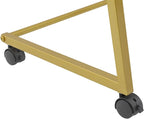 Scarf Organizer Stand, 10-Tier Freestanding Scarf Display Rack with Wheels, Metal Scarf Holder Belt Pants Hanger for Commercial Clothing Retail Store Home, 31.5" L x 15.75" W(Gold)