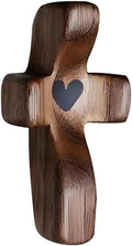 Cross My Heart/Encouragement Gift Wood Comfort Pocket Prayer Cross for Clutching, Clinging and Praying Christian Religious Gift