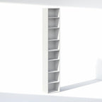 Furinno PASIR 8-Tier Closet Organizers and Storage, Open Shelf, Storage Organizer, 12-Inch Width, for Closet, Bedroom, White