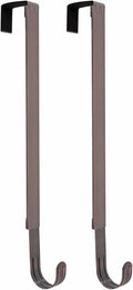 Haute Decor Adapt Adjustable Length Wreath Hanger 2 Pack (Bronze) Front or Back Door Decor Holders with Pads on The Back, Holds up to 10 lbs. Oil-Rubbed Bronze 2 Pack