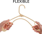 Sharpty Plastic Hangers Clothes Hangers for Clothing, Closet, Coats & Shirts - Durable & Space Saving - for Everyday Standard Use, Room Essentials & Basics - 20 Pack - Beige