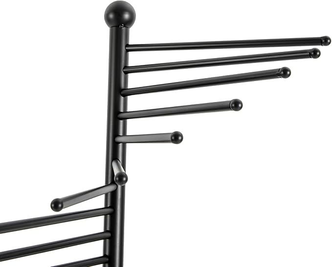 Floor Standing Scarves Organizer Scarf Stand Floor Standing Scarf Rack Scarf Hanger Floor Scarves Display Stand Freestanding 31.5Inch (black)