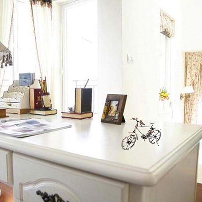 Bicycle Decor Unique Metal Bicycle Home Office Bike Decoration Art Ornaments Figurines Bike Red Copper Bike Decor Iron Decorative Bicycle Classic Bike Sculpture for Children Toys Gifts