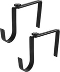 BEISE Wreath Hanger for Headstone, Adjustable 6"- 11", Black 2 Pack, Non-Slip Sponge Grip, Fits Thick Upright Gravestone with Flat or Uneven Arched Tops, Easy Outdoor Cemetery Christmas Décor