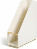 U Brands Juliet Magazine Holder, Office Supplies, Off-white and Gold, 1 Count (3463U02-06)