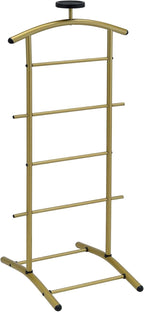 Kings Brand Furniture - Menros Metal Suit Valet Stand, Clothes Rack (Gold)
