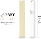 SURI Mezuzah with Kosher Scroll for Door | Certified 4-Inch Hand-Written Kosher Scroll by a Certified Jewish Rabbi (Sofer Stam) and Elegant White 5-Inch Mezuzah Case | Made in Israel