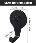 YUANQIAN Magnetic Wreath Hangers for Front Door, 2-Pack Heavy Duty Magnetic Wreath Hooks for Metal Doors and Glass, No Drilling, No Adhesive, Indoor Outdoor Seasonal Decor, Reusable Holder, Black