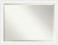 Amanti Art White Wall Mirror 35x45 Craftsman White Rectangle Bathroom Mirror for Wall Decor Living Room, X-Large Casual Wood Frame, Hangs Horizonally and Vertically, Bathroom Decor, Beveled Edge