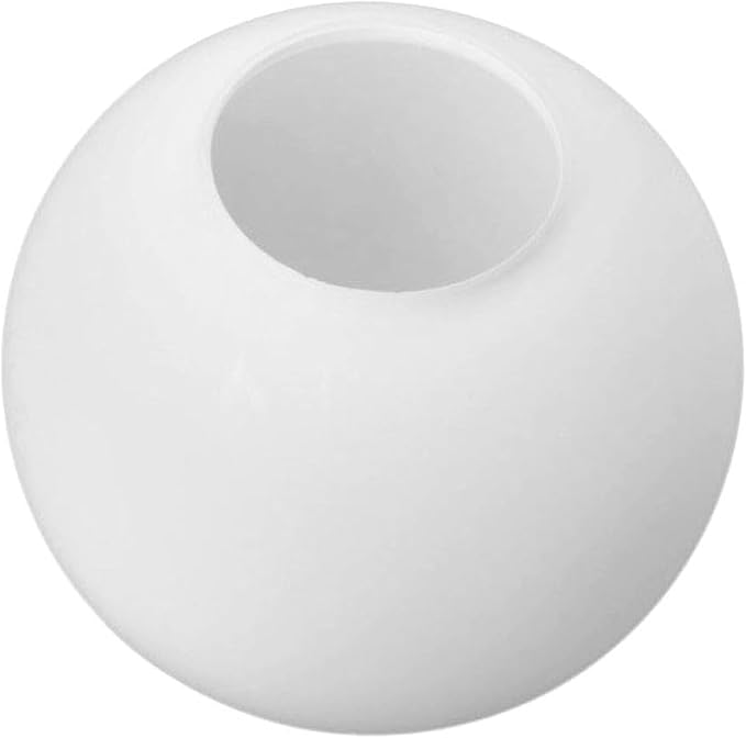 7.1 Inch Frosted White Glass Globe Lamp Shade with 2.56" Smooth Opening (No Lip) Milk Glass Ball Lampshade Cover Opal Sphere Shade Chandelier Light Fixture for Wall Sconce Pendant Light Table Lamp