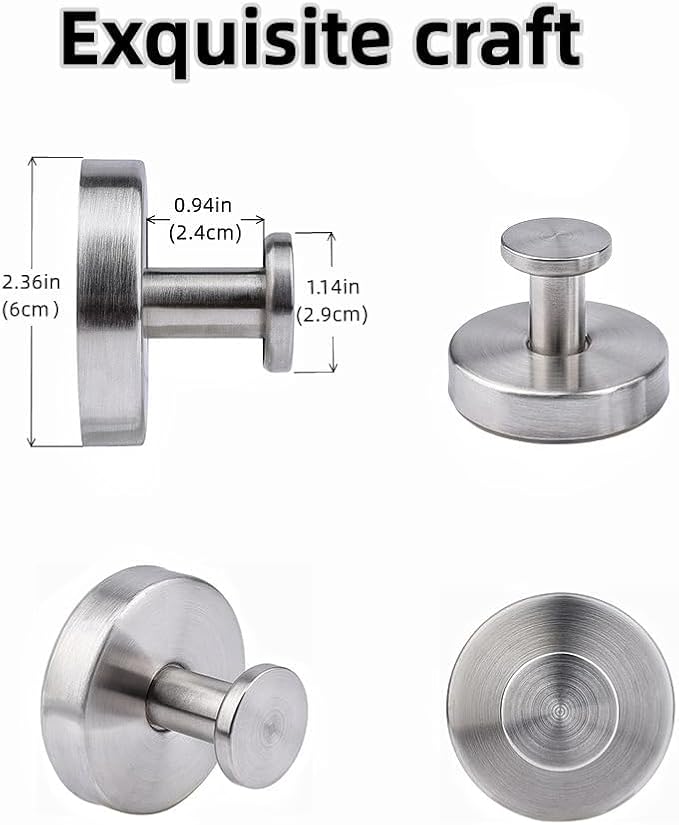 Linwnil Suction Cup Silver Wreath Hanger，Suction Cup Hooks Hanging 10 Lbs，Waterproof Suction Cup Wreath Holder for Windows, Shower, Wreaths，Smooth Doors (Silver, 4 Pack)