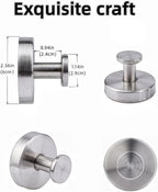 Linwnil Suction Cup Silver Wreath Hanger，Suction Cup Hooks Hanging 10 Lbs，Waterproof Suction Cup Wreath Holder for Windows, Shower, Wreaths，Smooth Doors (Silver, 4 Pack)