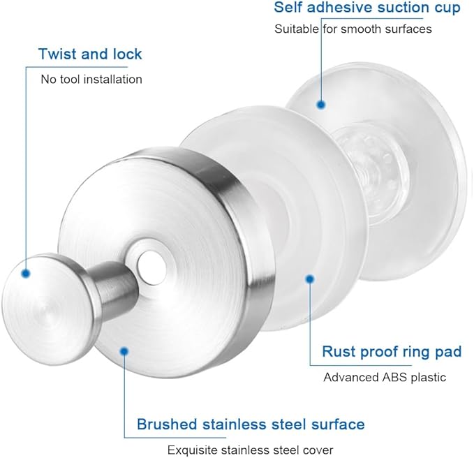 Suction Cup Wreath Hanger，Suction Cup Hooks Hanging 15 Lbs，Waterproof Suction Cup Wreath Holder for Windows, Shower, Wreaths，Smooth Doors (White, 2)