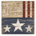 Home Sweet Home Patriotic Rustic Wood Farmhouse Wall Sign 12x12 (Unframed)