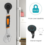 Magnetic Wreath Hanger (Black Matte, Set of 2 Magnets) Heavy Duty Magnet Hook Holds up to 11lbs for Metal Doors/Surfaces for Metal Front Door and Christmas Decor