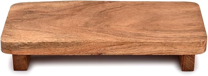 Samhita Display Stands Acacia Wood Modern Farmhouse Décor Displays Decorations for Rustic Home and Kitchen Décor (9" x 4" x 1.5")