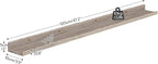 HOOBRO Floating Shelves, Wall Shelf Set of 3, 47.2 Inches Hanging Shelf with Raised Edge and Invisible Brackets, for Bathroom, Bedroom, Kitchen, Office, Living Room Decor, Greige BG92BJ01
