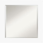 Amanti Art White Wall Mirror 25x25 Basic White Square Bathroom Mirror for Wall Decor Living Room, Medium Casual Wood Frame, Hangs Horizonally and Vertically, Bathroom Decor, Beveled Edge