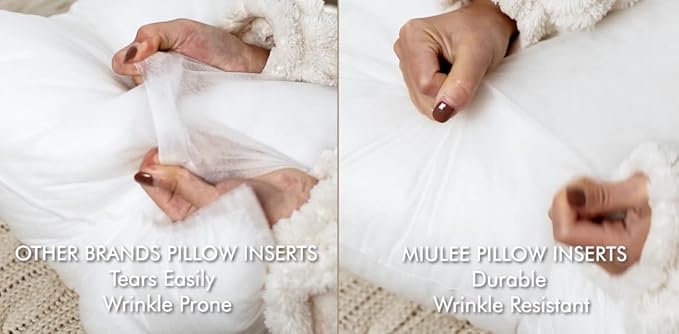 MIULEE Pillow Insert 26x26 Inch, Decorative Square Throw Pillow Inserts, Premium Fluffy Pillow Forms Sham Stuffer for Sofa Couch Living Room