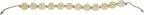 Modern Frosted Glass Bead for Home Decor and Bathroom - Refined Garland with Jute Cord Accent for Shelf and Coffee Table Styling - Light Reflective Piece for Office and Living Room - 3", Green