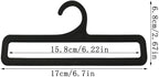 10PCS Plastic Scarf Hanger 17cm for Scarves Belts Towels Tie Rings Multifunctional Clothes Hangers Wardrobe Storage Racks Suitable for Storing Scarves Belts Ties Shawls Black