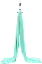 16.4FT 5 m Aerial Yoga Swing Sling Strong Yoga Hammock Kit, Aerial Silks Equipment Set, 440.92 Max Load Capacity, Green