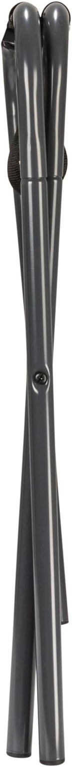 Household Essentials Luggage Rack, Grey Frame with Black Straps