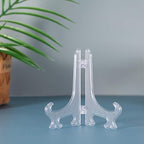 Artliving 5" Clear Plastic Easels or Stand/Plate Holders to Display Pictures or Other Items at Weddings, Home Decoration, Birthdays, Tables (24 Pack)
