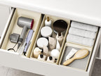 DIMJ Drawer Organizers Clothes, Set of 16 Dresser Organizer Bins, Fabric Closet Organizers and Storage, Shallow Drawer Dividers for Nursery, Clothing, Baby Clothes, Socks, Underwears, Tie (Beige)
