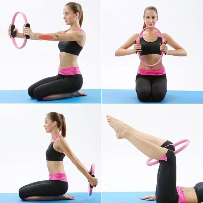 Pilates Essentials Kit for Women,Better Me Pilates Kit,Pilates Ring and Ball Set with Booty & Resistance Bands,25 cm Yoga Ball,Figure-8 Resistance Stretch Bands for Core Strength Glute Toning