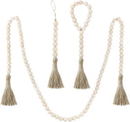 Home Decoration Bead Tassel String Wooden Beads Tassels Wall Hanging Decor Garland