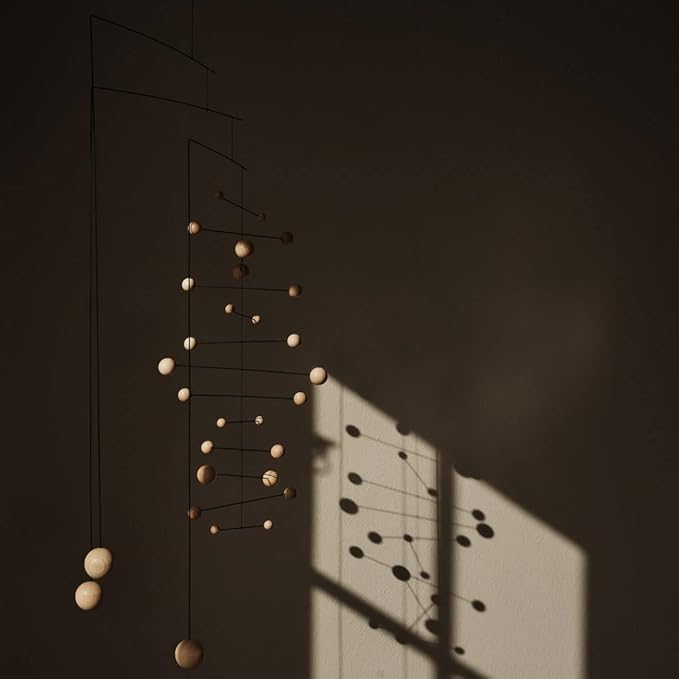 Counterpoint Hanging Mobile - Nature Color - 14 Inches - Steel - Handmade in Denmark by Flensted