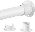 Closet Rods for Hanging Clothes, 1.3 Inch Diameter Heavy Duty Closet Rod 17-87 Inch Adjustable Clothes Hanging Bar Matte White Shower Curtain Rods for Closet, Wardrobes, Bathroom, Windows
