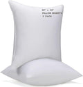 WINGLAM Throw Pillow Inserts 2-Pack, 32x32 Inches Square Decorative Pillow Stuffers, Hypoallergenic Ultra Soft Lightweight Down Alternative Polyester, White Sham Stuffer Pillows（2）