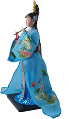 NW 12 Inch Chinese Traditional Handicraft Silk Figurine Collectible Chinese Ancient Character Ornaments for Home Decoration(1805-B)