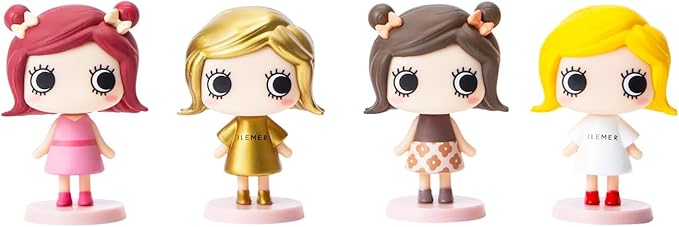 Ilemer Doll Blind Box Mini Figure Set - Bundle with 3 Blind Boxes with Dolls Plus Stickers, More | Ilemer Mini Figure Dolls Collectibles