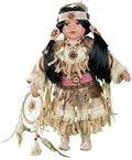KINNEX COLLECTIONS SINCE 1997 16" Collectible Native American Indian Porcelain Doll (AYASIA) D16665