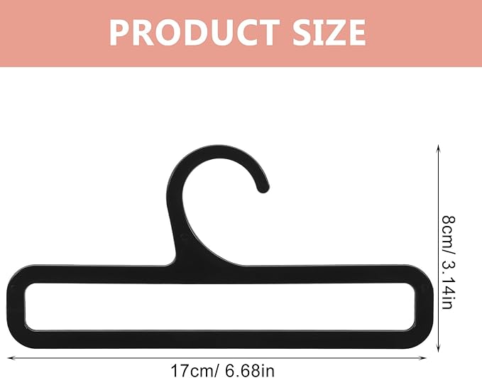 Milisten Scarf Hanger 10-Pack Plastic Organizer for Closet Belt Tie Holder Rack with Smooth No-Scratch Hooks Space-Saving Shawl Display Stand 6.69X3.14X0.09 Inches