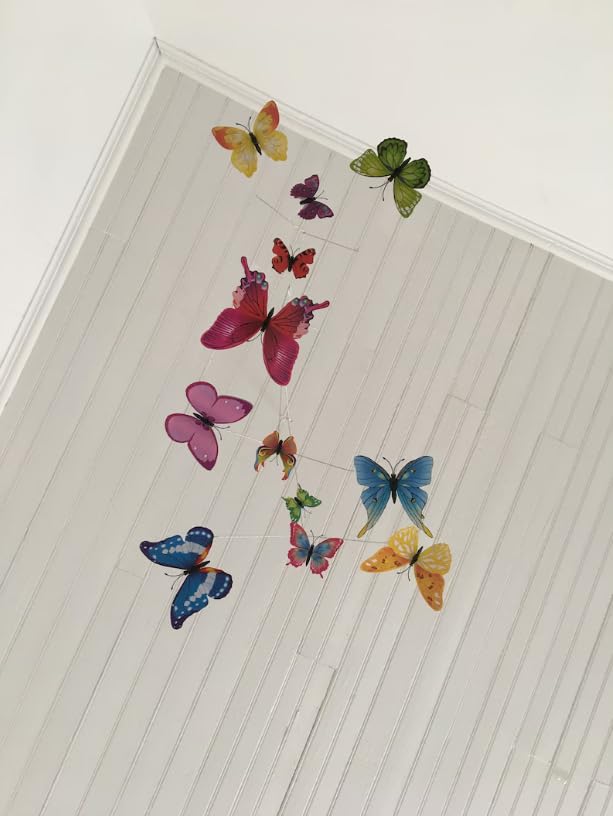 Colorful Butterfly Hanging Mobile, Decorative Lightweight Ceiling Accent for Room Decor