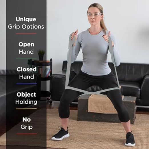 THERABAND CLX Resistance Band with Loops, 2 Pack Fitness Band for Home Exercise and Workouts, Portable Workout, Functionality for Athletes, 5’ Consecutive Loops, 2-Pack Super Heavy/Max, Silver-Gold