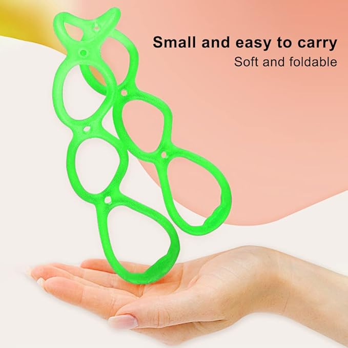 7 Ring Stretch Resistance Exercise Band, Workout Bands Yoga Stretching for Home Fitness, Foot, Leg and Arm Exerciser Stretch Band, Center Workout Walking Exercise