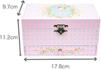 DJECO Musical Jewelry Box for Kids - Treasure Boxes Ballerina's Tune - Storage for Necklace, Bracelets, Rings, Earrings, Small Toys, Decorations, Keepsake & Trinkets - Safe for Ages 3+ Boys & Girls