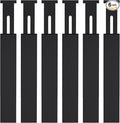 Bamboo Drawer Dividers,17-22" Adjustable Kitchen Drawer Organizer for Clothes,6 Pack Expandable Drawer Organization Separators for Bedroom,Bathroom,Dresser and Office,Black