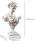 11.8" Classic Greek Venus de Milo Bust Statue, Resin Roman Goddess of Love and Beauty Sculpture Figurine for Home Décor, Large Antique