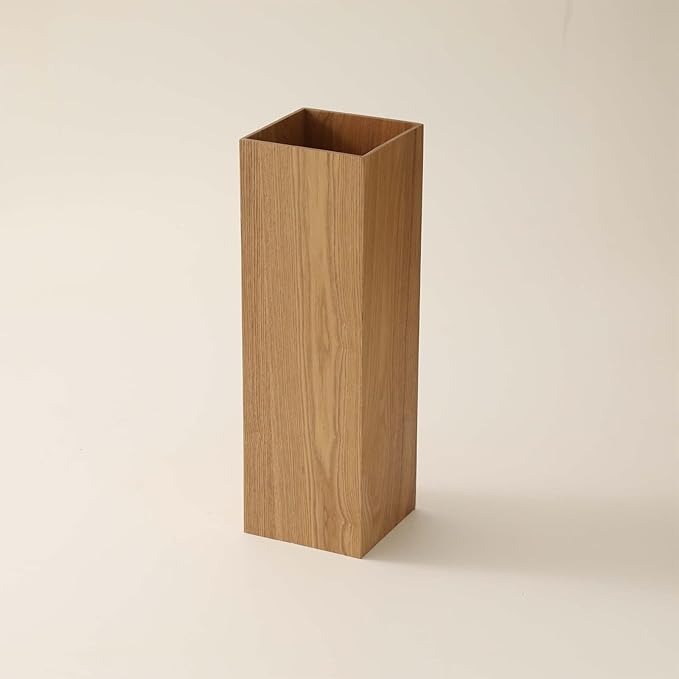 Square Umbrella Holder, Umbrella Stand Rack, Umbrella Bucket with Drip Tray, Natural Wood Grain, Free Standing Umbrella Holder Entryway Umbrella Holder Rack Organizer (Color : Willow)